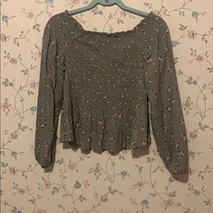 Long Sleeved Off The Shoulder Blouse